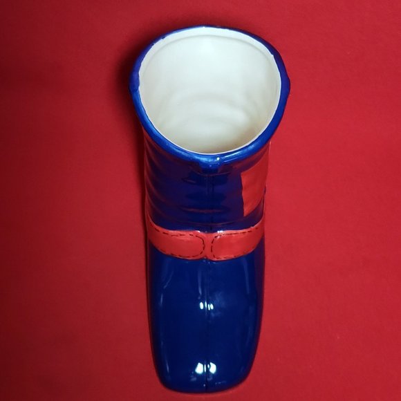 Dining Style Utensil Holder Blue Boot Ceramic Texas Lone Star - Picture 5 of 12